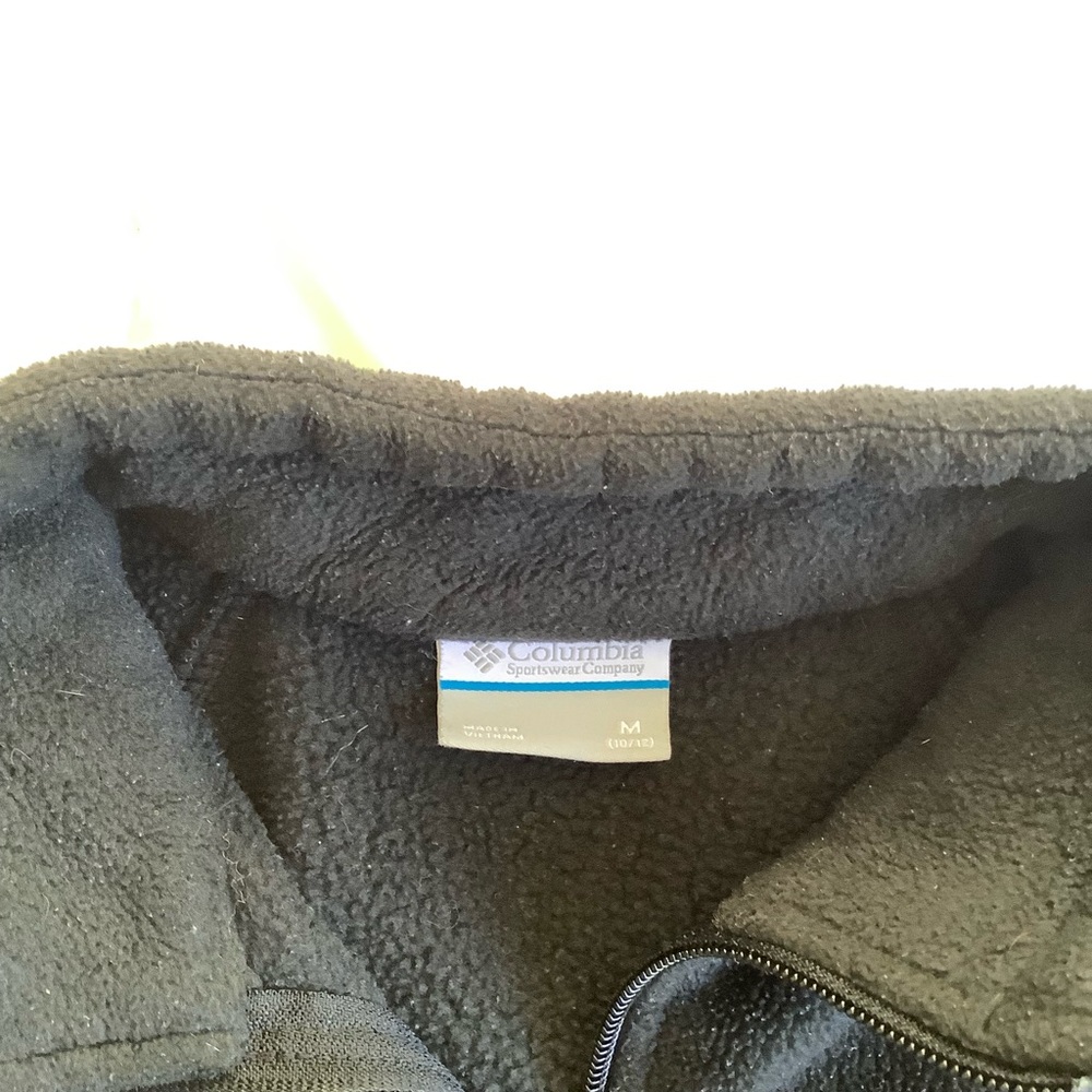 Columbia Youth Jacket Black Full Zip Size M 10/12 - Picture 6 of 8